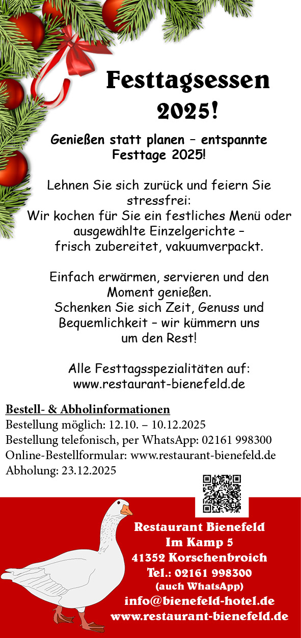 Festtagsessen 2025 DIN Lang Einleger