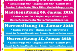 Plakat Scheunensitzung 2026 geänderter Veranstaltungsort